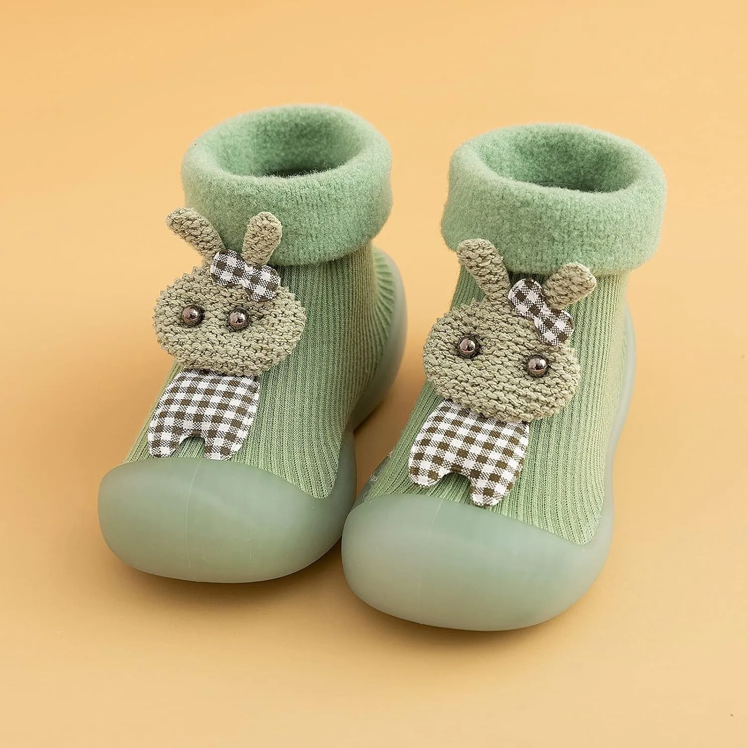 04T Toddler Kids Boys Girls Solid Warm Knit Soft Sole Rubber Shoes Dragon Claws Socks Slipper