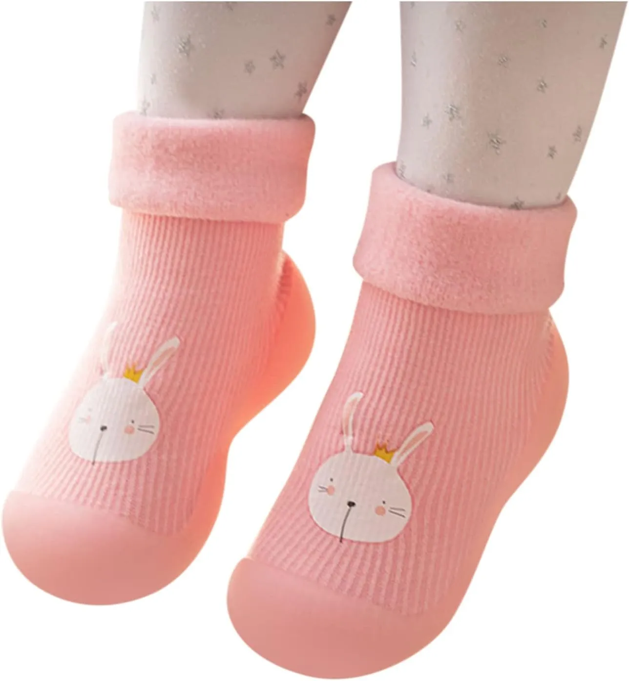 04T Toddler Kids Boys Girls Solid Warm Knit Soft Sole Rubber Shoes Dragon Claws Socks Slipper