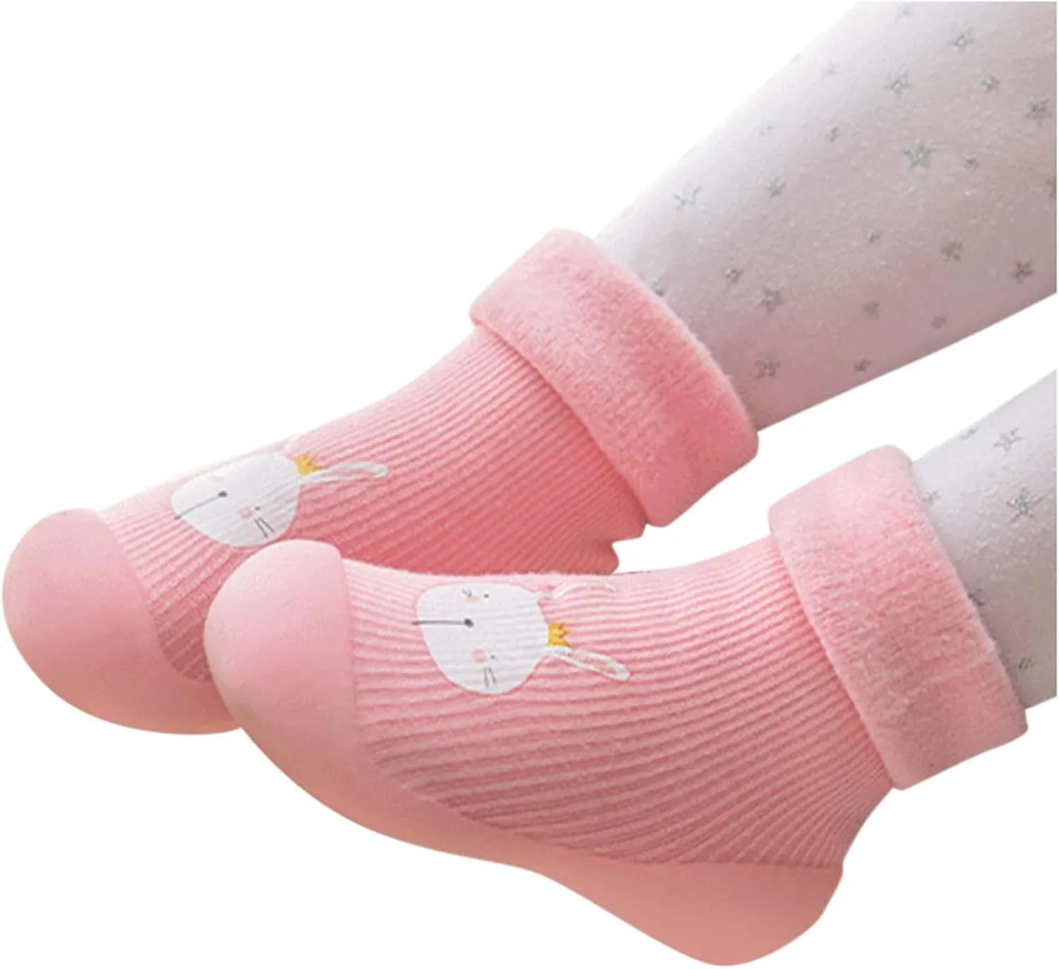 04T Toddler Kids Boys Girls Solid Warm Knit Soft Sole Rubber Shoes Dragon Claws Socks Slipper