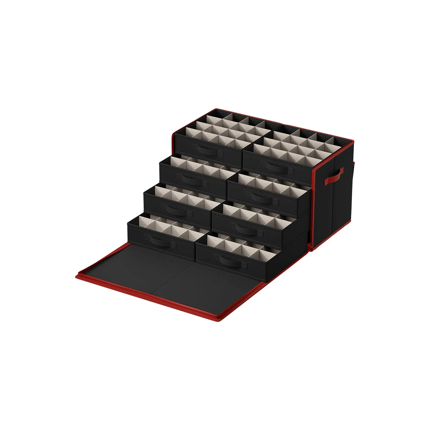 128-Slot Large Stackable Christmas Storage Container with Lid