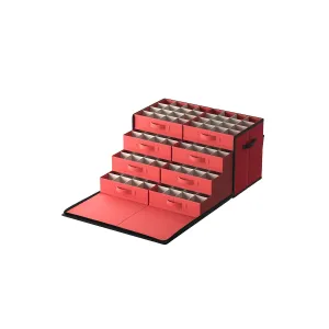 128-Slot Large Stackable Christmas Storage Container with Lid
