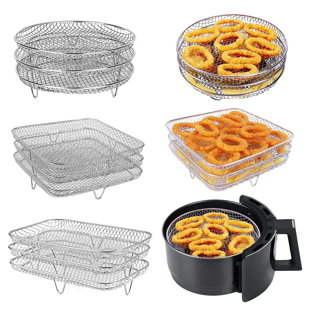 3 Layer Air Fryer Rack for Home Kitchen Oven