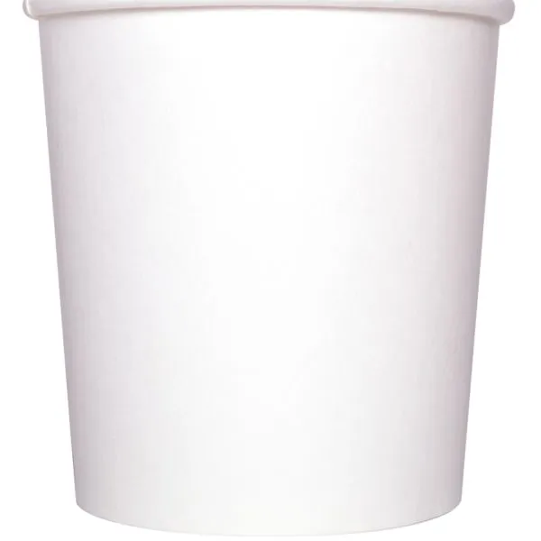 [500 ct] 16 oz Gourmet Paper Food Container | White | 96 mm