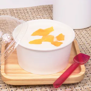 [500 ct] 6 oz Gourmet Paper Food Container | White | 96 mm