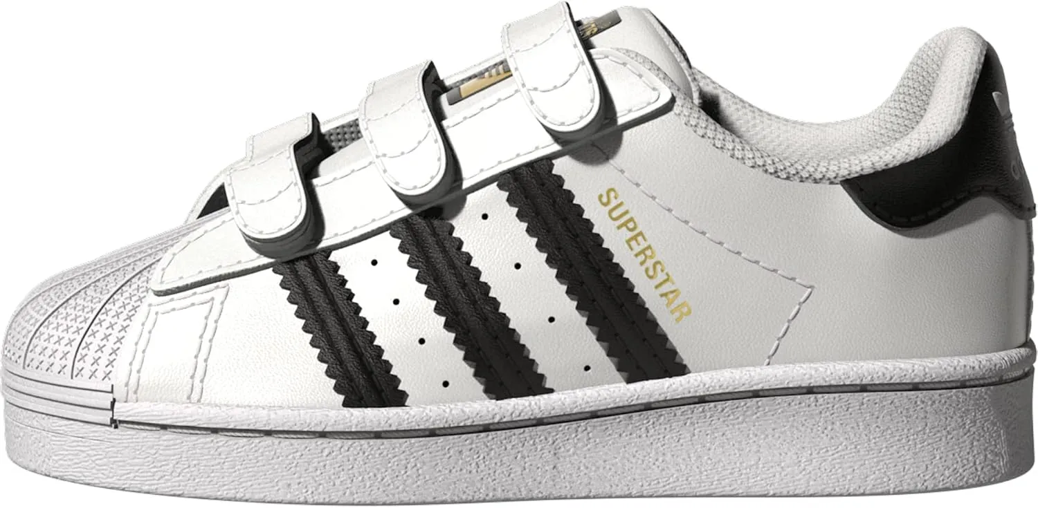 adidas Originals baby-boys Superstar Sneaker, White/Black/White, 9 M US