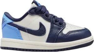 Air Jordan 1 Retro Low OG Obsidian Infant Toddler Lifestyle Shoes (Obsidian/University Blue/Sail)