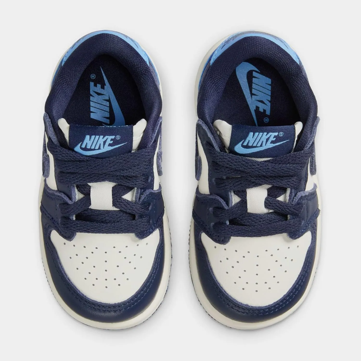 Air Jordan 1 Retro Low OG Obsidian Infant Toddler Lifestyle Shoes (Obsidian/University Blue/Sail)