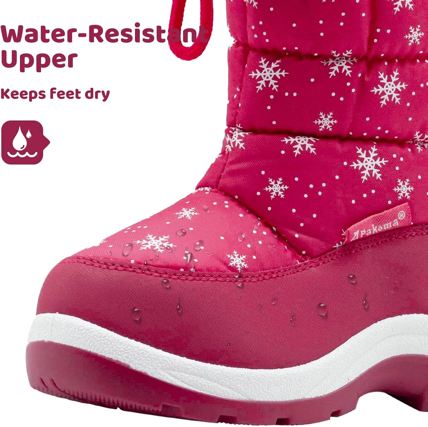 Apakowa Kid's Girls Cold Weather Snow Boots (Toddler/Little Kid)