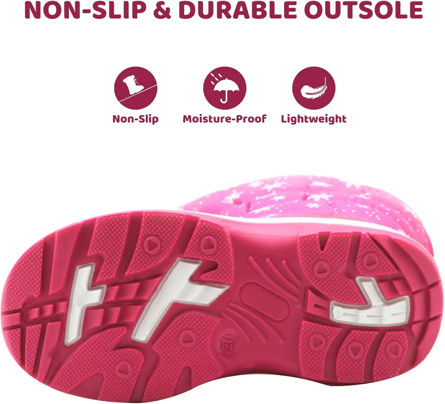 Apakowa Kid's Girls Cold Weather Snow Boots (Toddler/Little Kid)