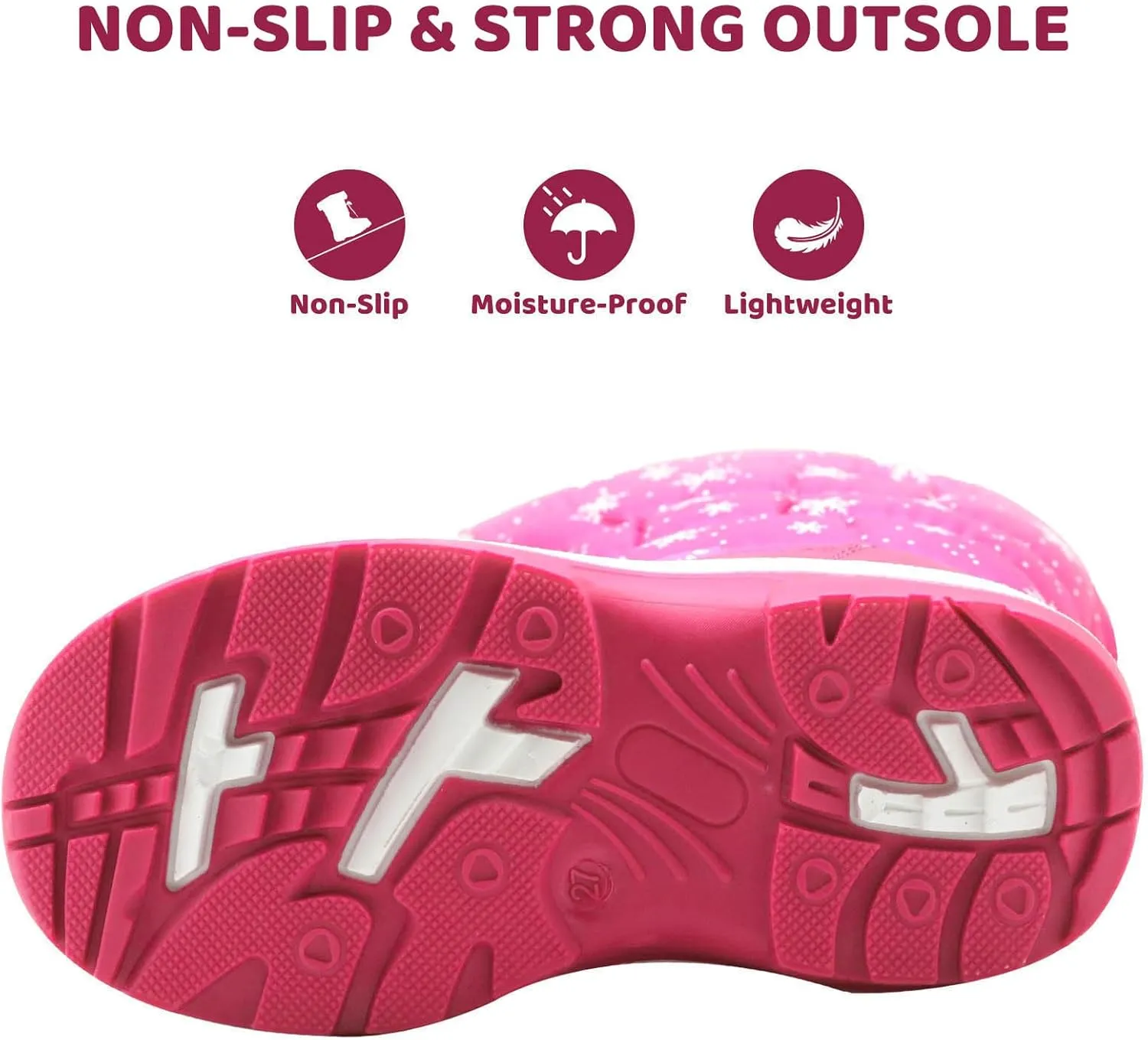 Apakowa Kid's Girls Cold Weather Snow Boots (Toddler/Little Kid)