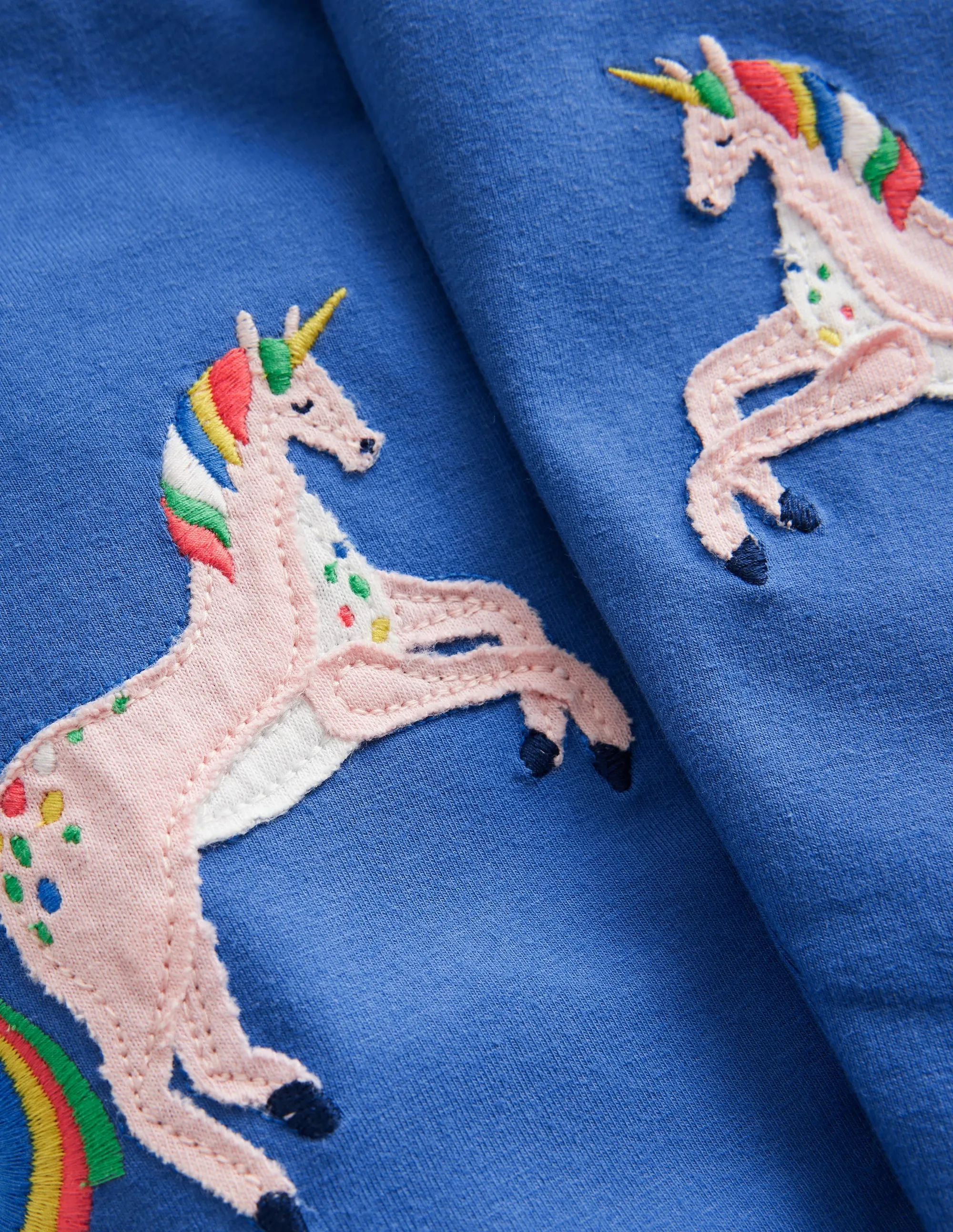Appliqué Leggings-Bluejay Unicorn