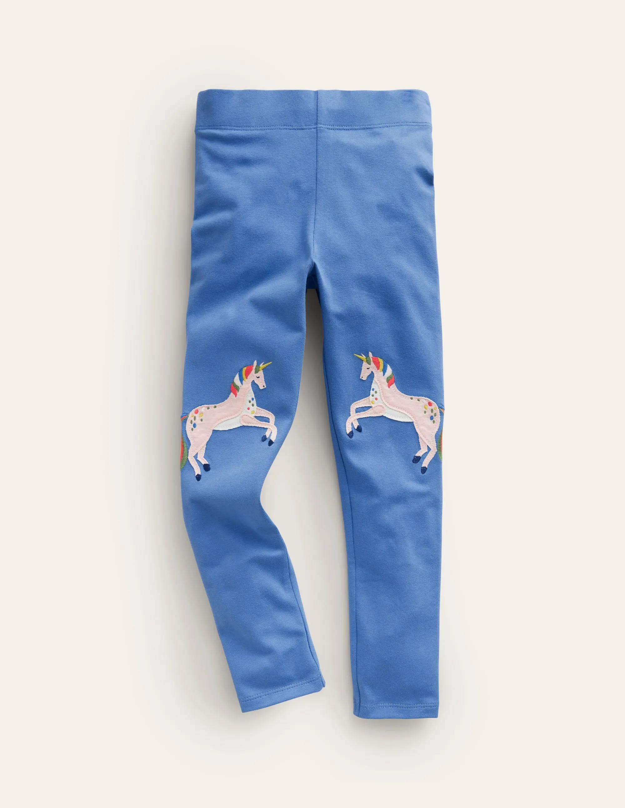 Appliqué Leggings-Bluejay Unicorn