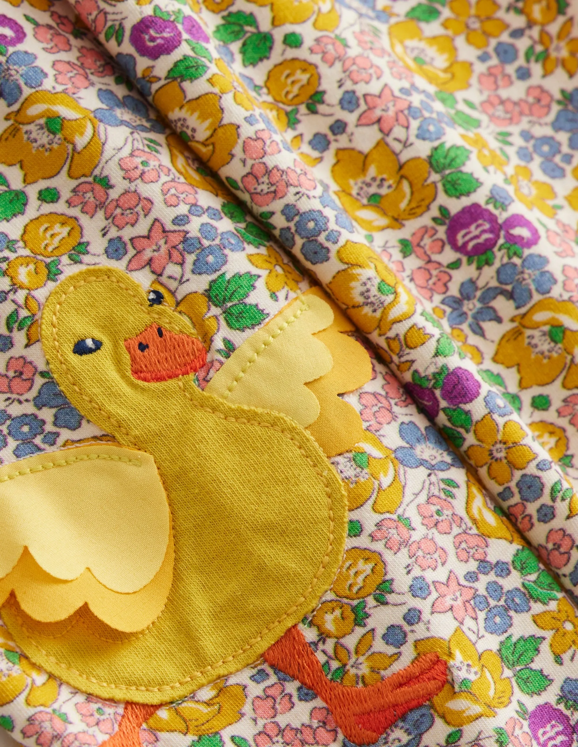 Appliqué Leggings-Yellow Spring Bloom