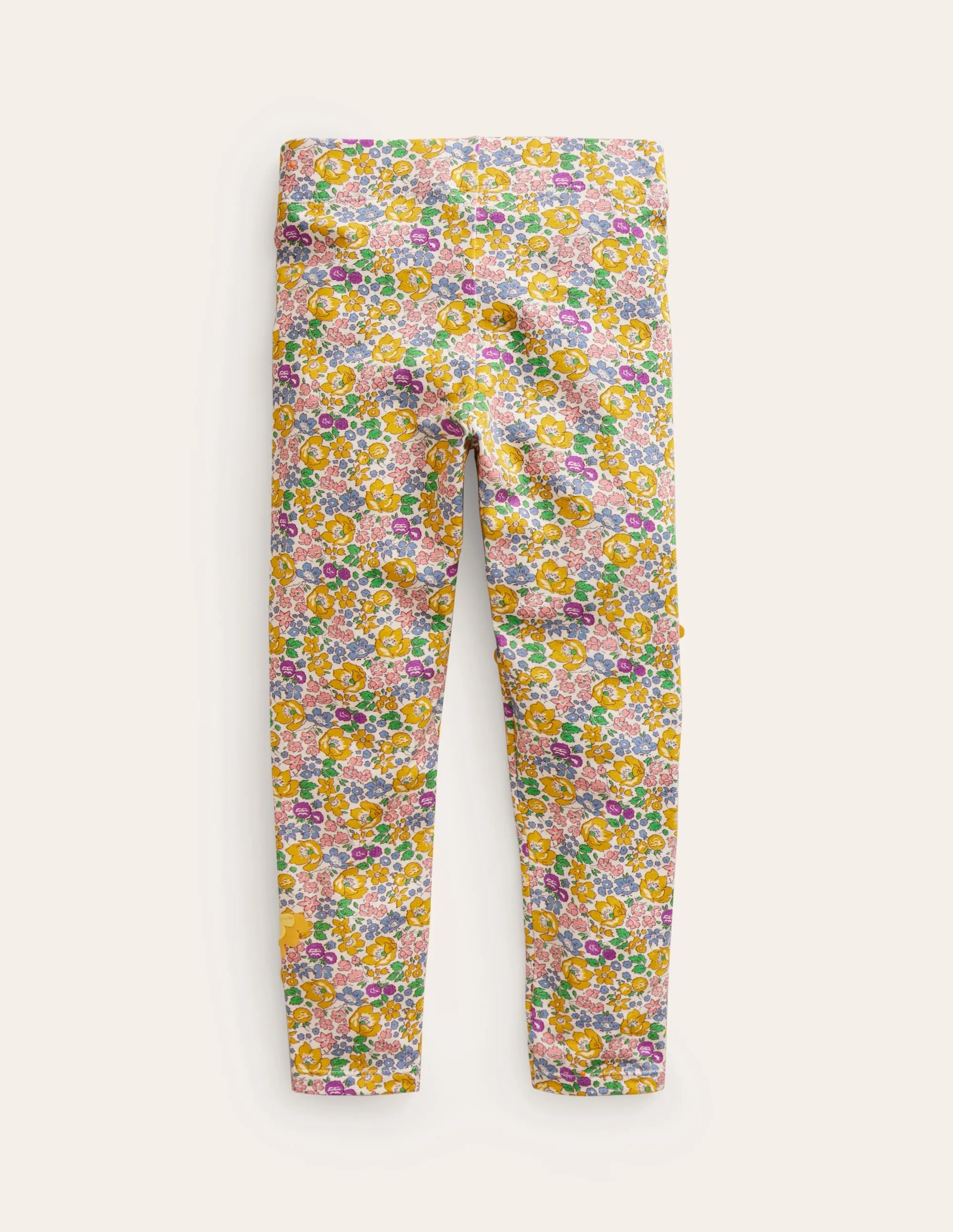 Appliqué Leggings-Yellow Spring Bloom