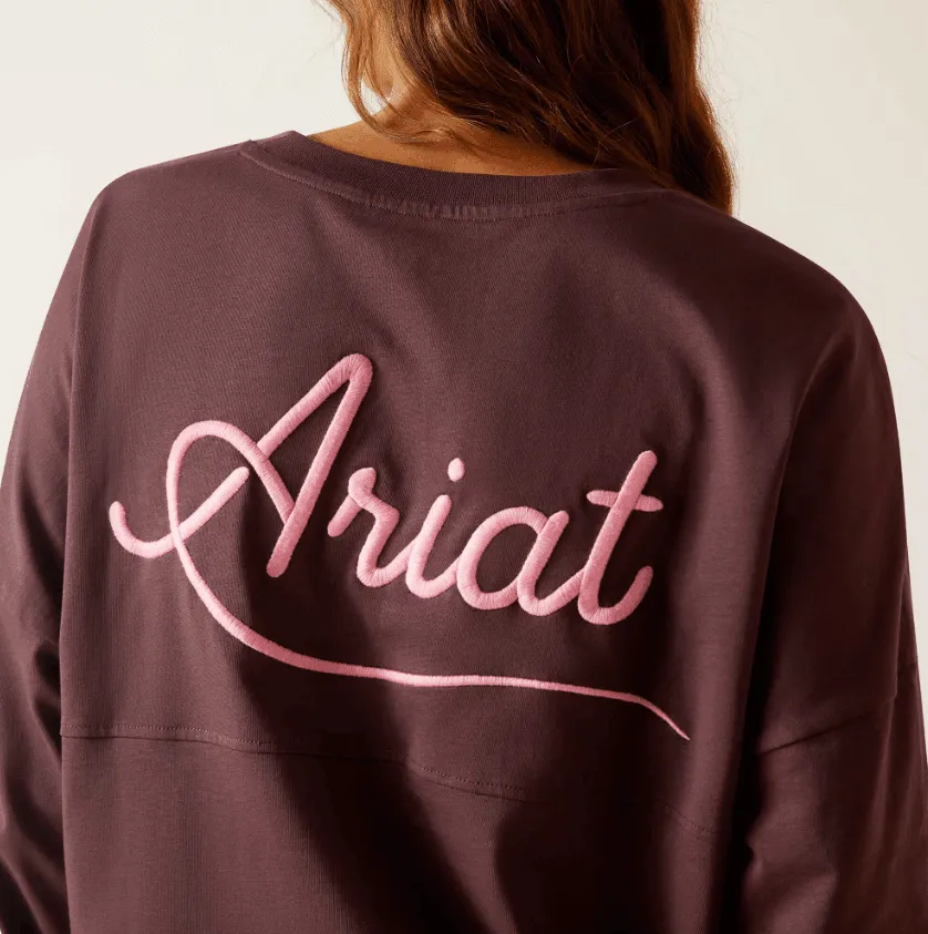 Ariat Women's Clove Brown Logo Long Sleeve Tee 10047407