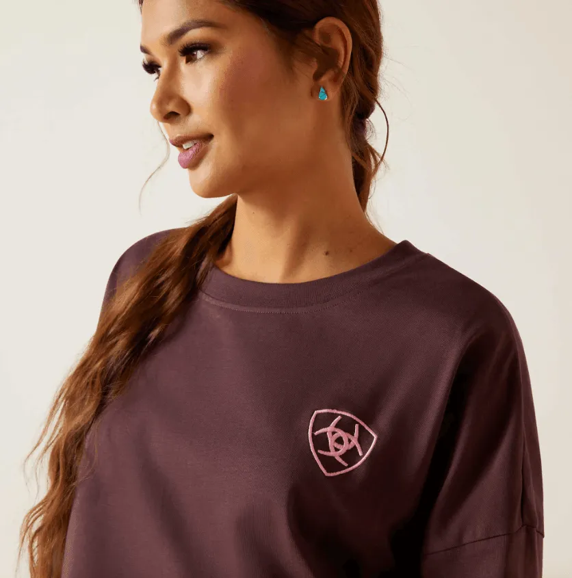 Ariat Women's Clove Brown Logo Long Sleeve Tee 10047407