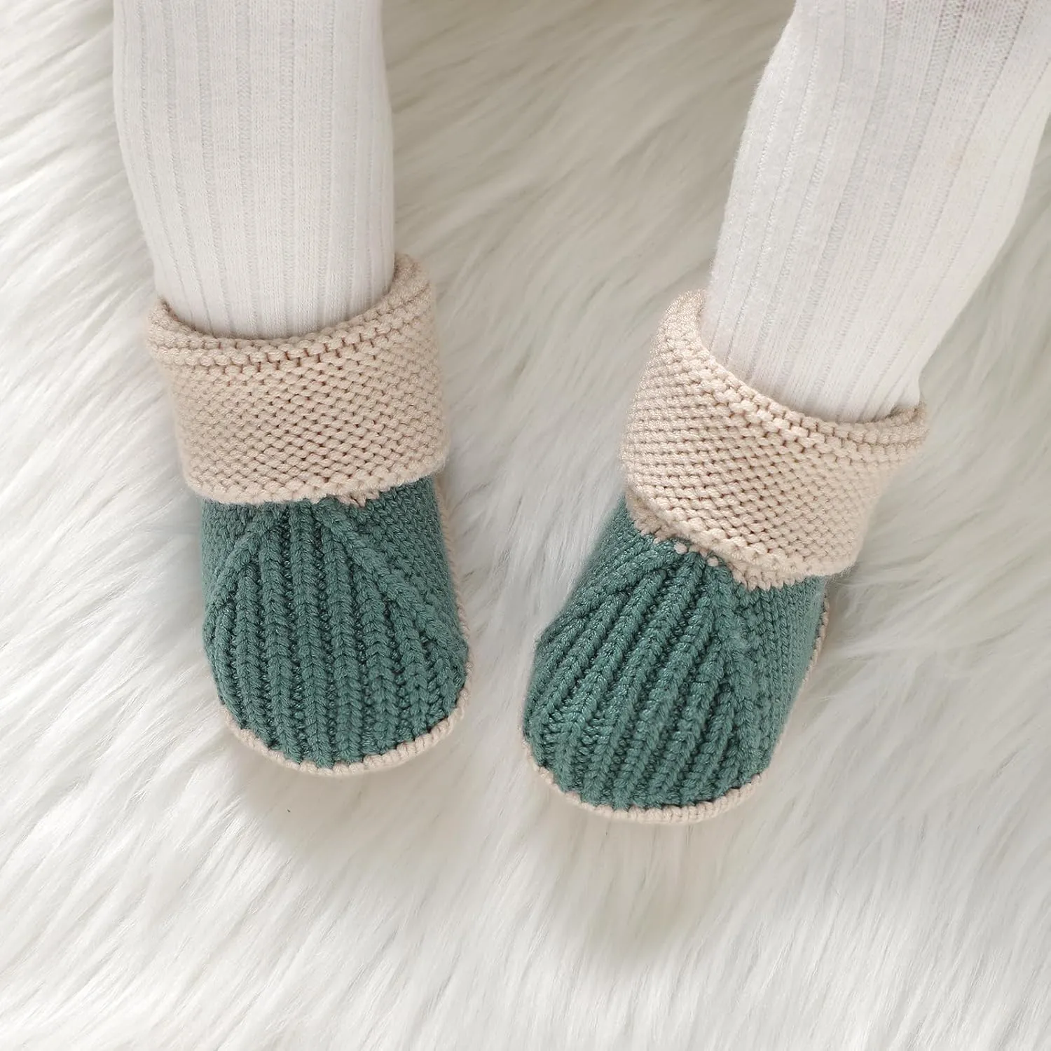 Baby Booties Newborn First Walkers Cozy Shoes Warm Knit Soft Toddler Infant Boy Girl Booties