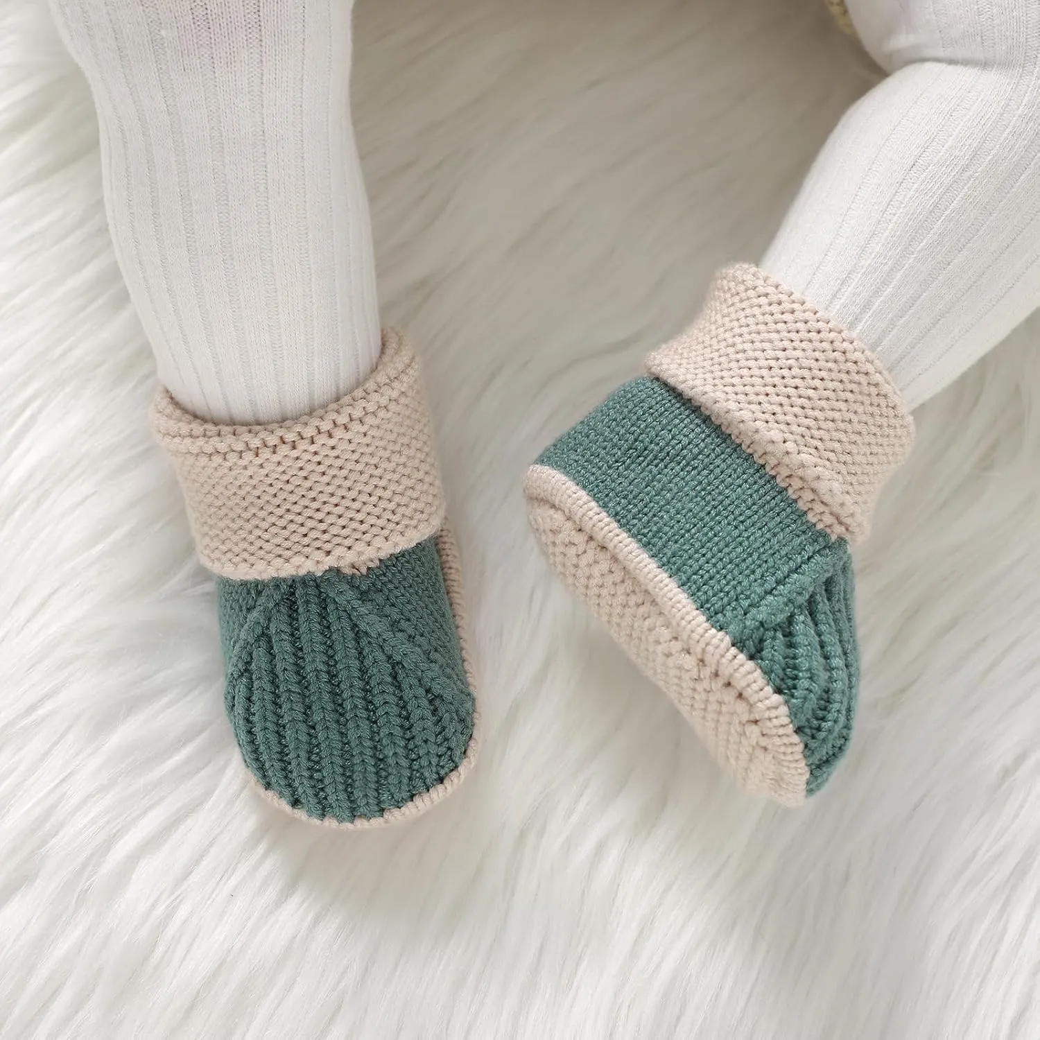 Baby Booties Newborn First Walkers Cozy Shoes Warm Knit Soft Toddler Infant Boy Girl Booties
