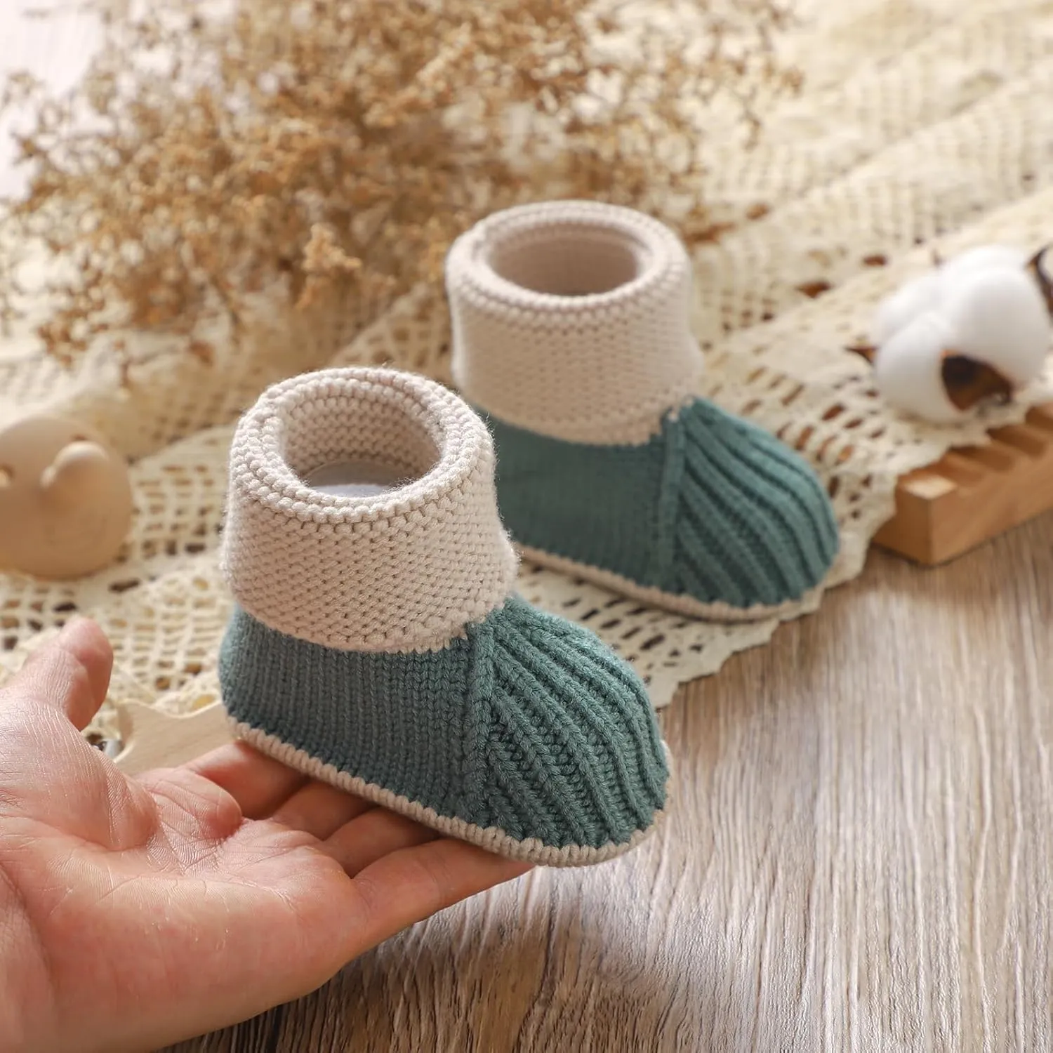 Baby Booties Newborn First Walkers Cozy Shoes Warm Knit Soft Toddler Infant Boy Girl Booties