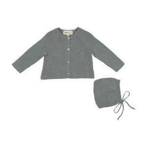 Baby Boy Cardigan   Hat | Knit | Dove | Mema