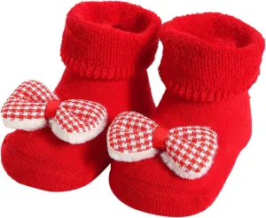 Baby Boy Girl Boots Newborn Shoes Winter Snow Bowknot Anti-Slip Soft Sole Warm Infant Toddler Prewalker Booties