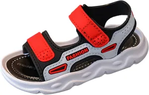 Baby Boy Unisex Sandals for Infant/Toddlers Summer Outdoor Shoes Athletic Non-Slip Soft Sole (Red, 10.5 Little Child)