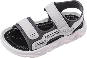Baby Boy Unisex Sandals for Infant/Toddlers Summer Outdoor Shoes Athletic Non-Slip Soft Sole Shoes (Grey, 1.5 Big Kids)