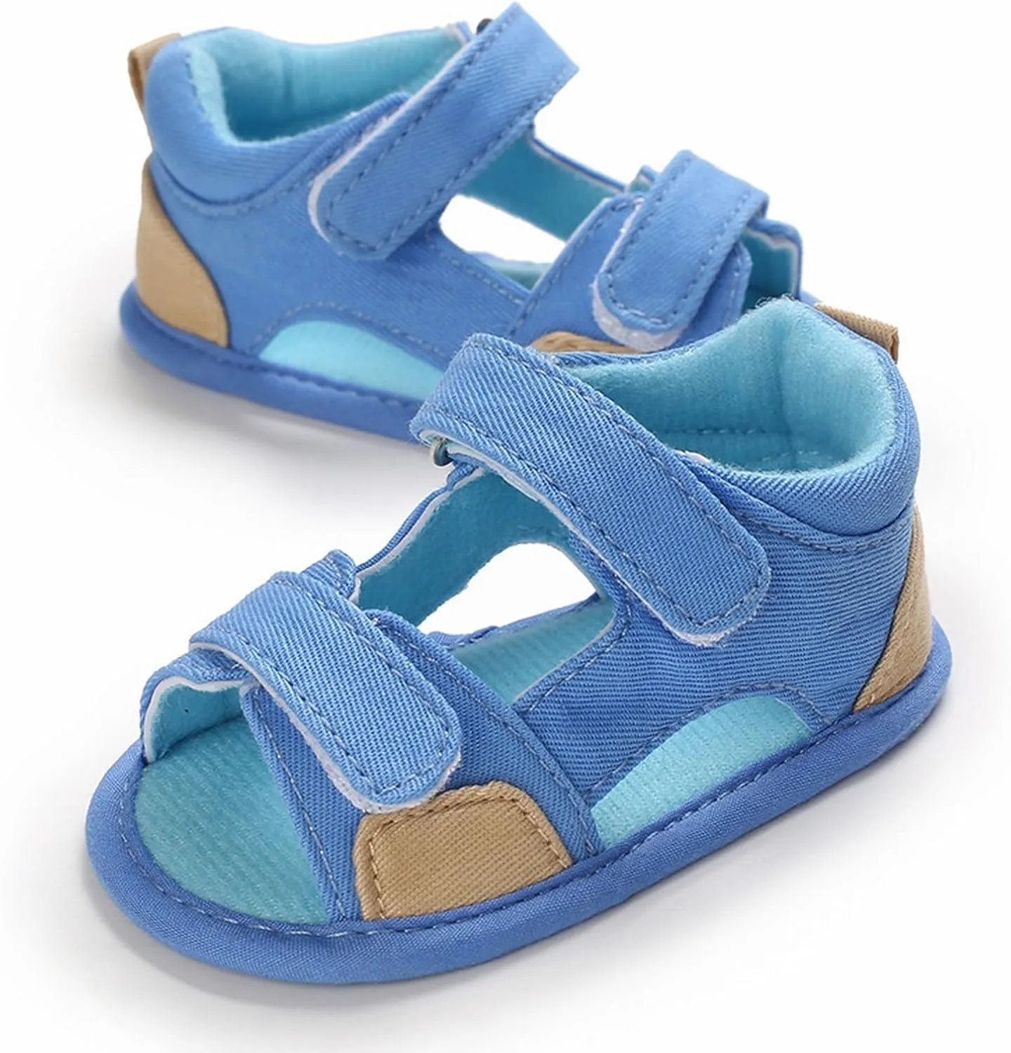 Baby Boys Girls Sandals Rubber Sole Outdoor First Toddler Girls Boys Summer Shoes Closed Toe Sandals for Toddlers