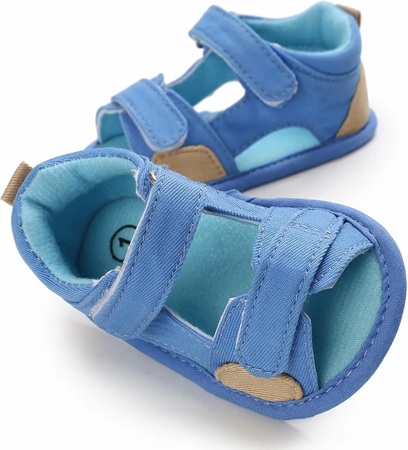 Baby Boys Girls Sandals Rubber Sole Outdoor First Toddler Girls Boys Summer Shoes Closed Toe Sandals for Toddlers