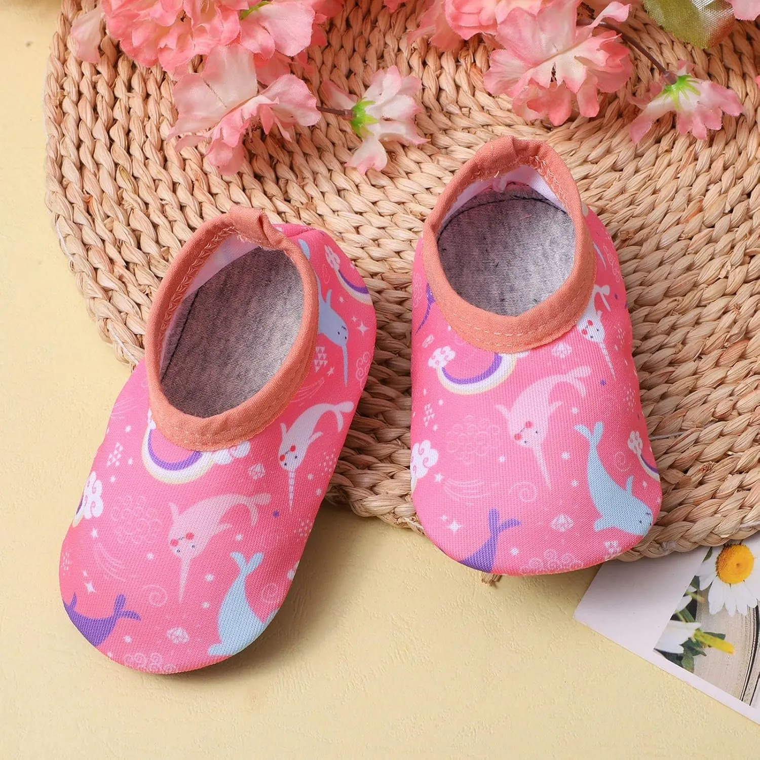 Baby Boys Girls Swim Water Shoes Non-Slip Barefoot Socks for Toddler Kids Beach Pool Outdoor Sports Walking Shoes
