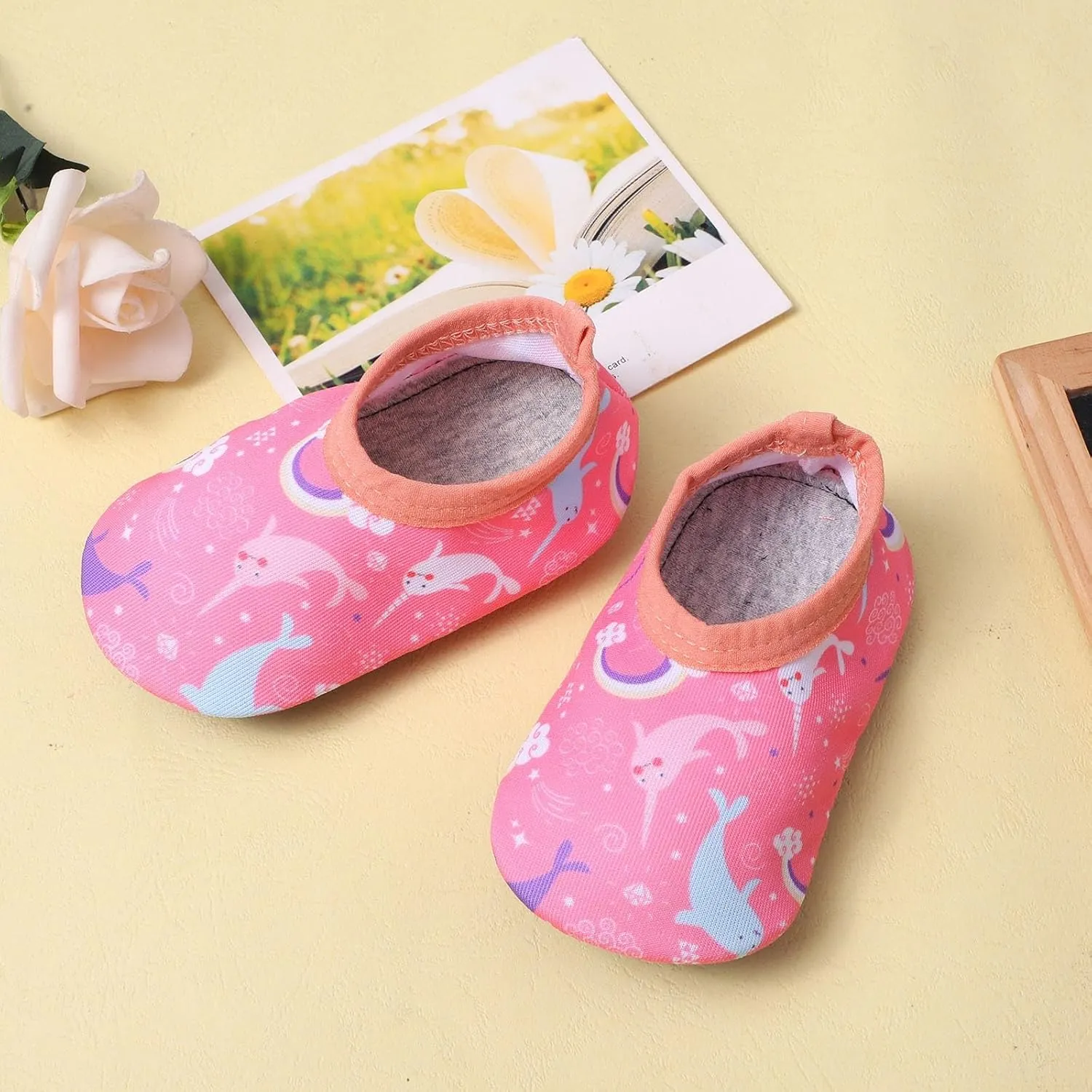 Baby Boys Girls Swim Water Shoes Non-Slip Barefoot Socks for Toddler Kids Beach Pool Outdoor Sports Walking Shoes