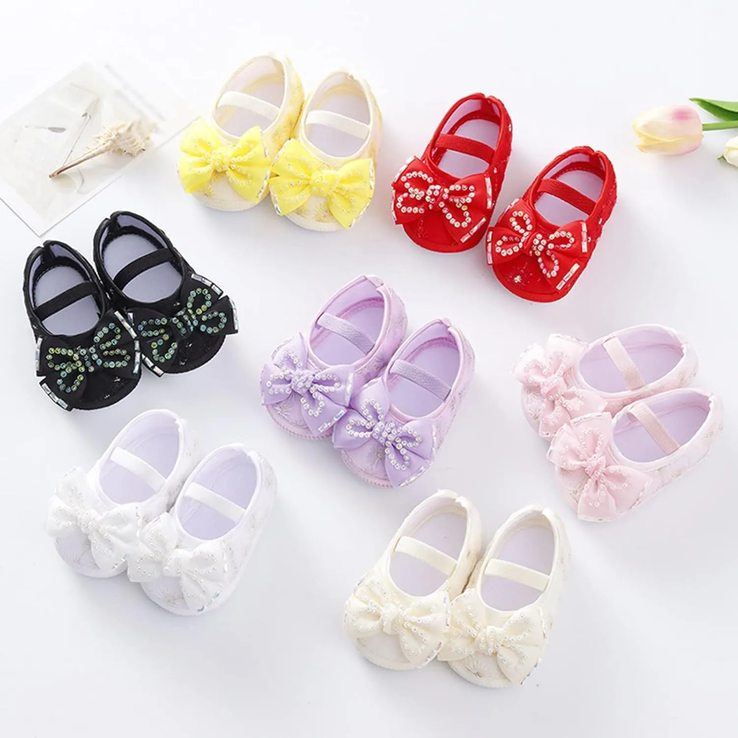 Baby Girl Shoes Baby Shoes Fashion Soft Sole Toddler Shoes Pearl Dress Flower Princess Toddler Boy Breathable Shoes