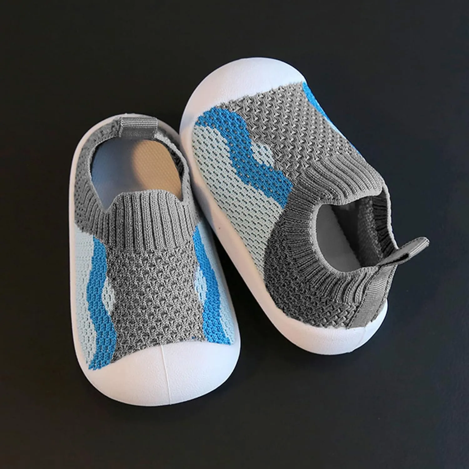 Baby Girls Boys First Walking Shoes Kids Mesh Soft Bottom Breathable Slip On Running Sneaker Leisure Socks Shoes