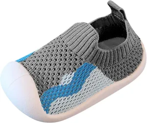 Baby Girls Boys First Walking Shoes Kids Mesh Soft Bottom Breathable Slip On Running Sneaker Leisure Socks Shoes