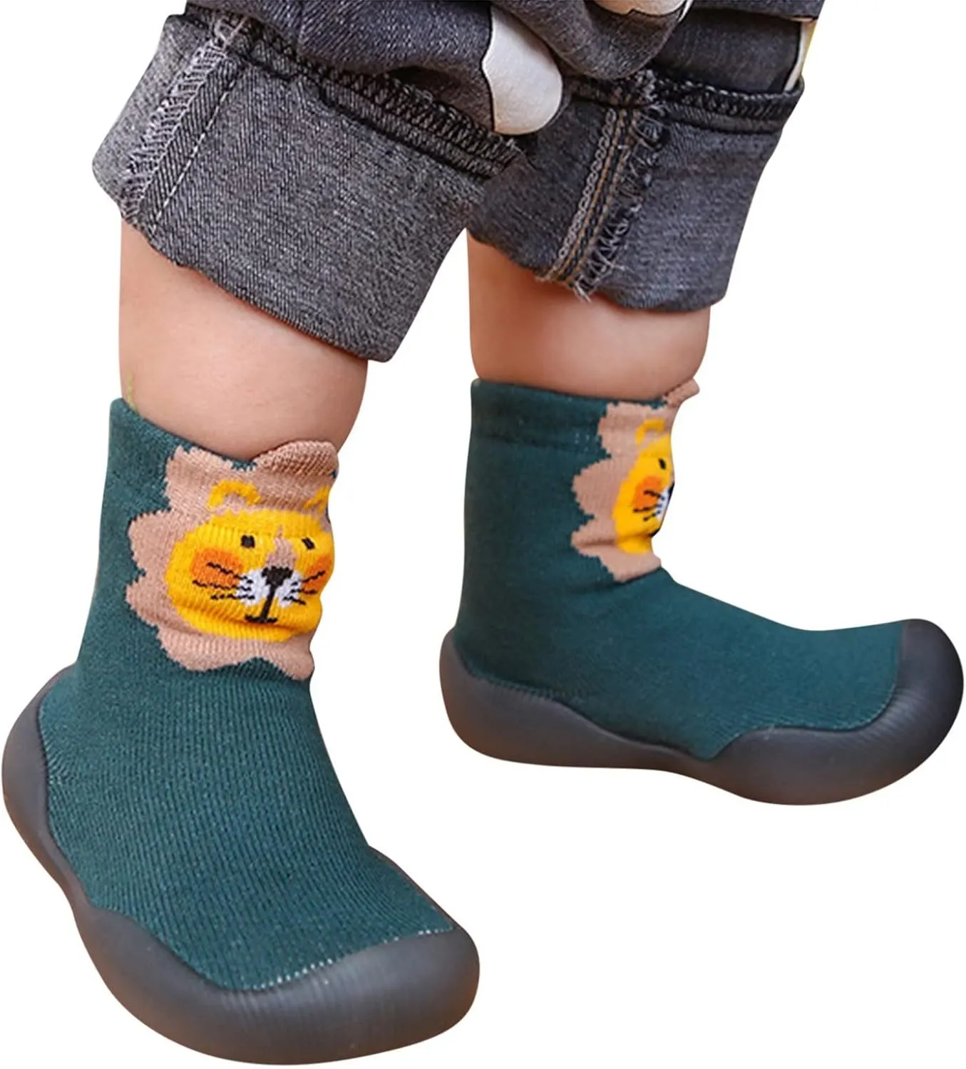 Baby Rubber Boots Kids Toddler Baby Boys Girls Solid Warm Knit Soft Sole Rubber Shoes Socks Slipper Toddler Boy Shoes