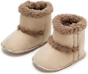 Baby Shoes Baby Girls Boys Winter Warm Plush Boots Newborn Furry Mid-Calf Soft Sole Fluffy Snow Booties Shoes (Color : H, Size : 6-12 Months)
