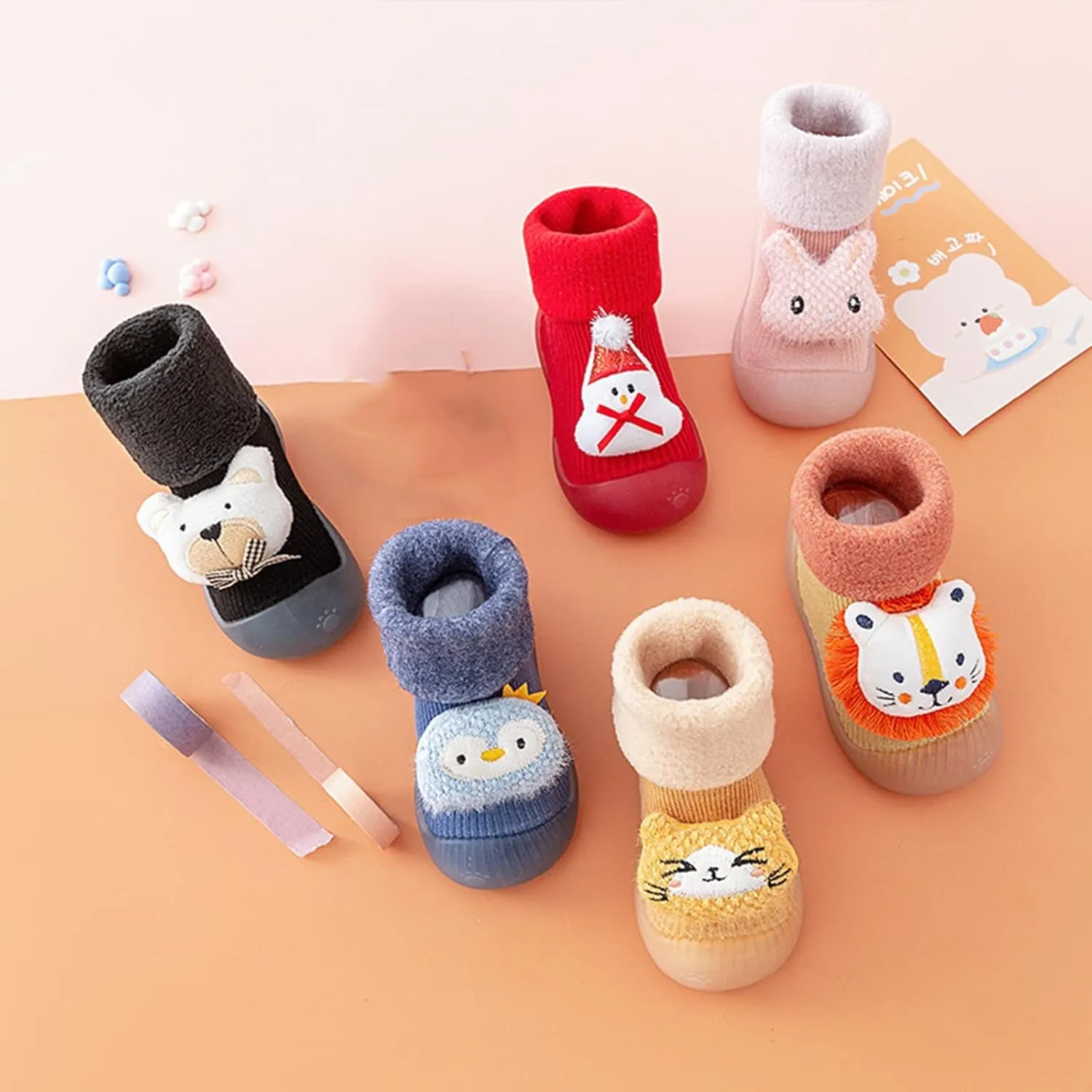 Baby Shoes Warm Winter Cartoon Baby Shoes Baby Soft Sole Shoes Babies First Shoes for Walking (Blue, 1.5-2 Years)