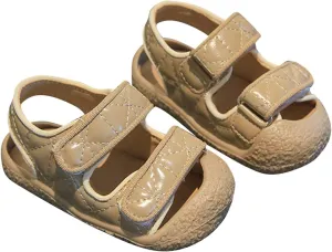 Baby Toddler Infant Unisex Cloesd-Toe Beach Anti-Slip Solid Sandal Rubber Soft Sole Newborn First alker Shoe