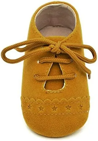 Baby Toddler Shoes Sneaker -Slip Soft Sole Lace Up Shoes Easter Outfit Baby Girl (Yellow, 12)