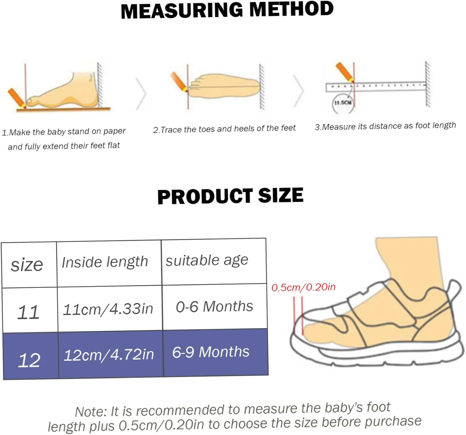 Baby Winter Shoes for Toddlers 0-6 Month, Cute Bear Plush Baby Sock Shoes Non-Slip Unisex Comfortable and Warm Baby Boots Soft Sole Shoes 11cm