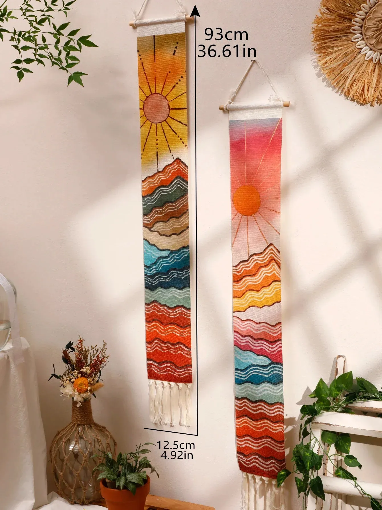 Boho Macrame Mountain Tapestry for Home Decor