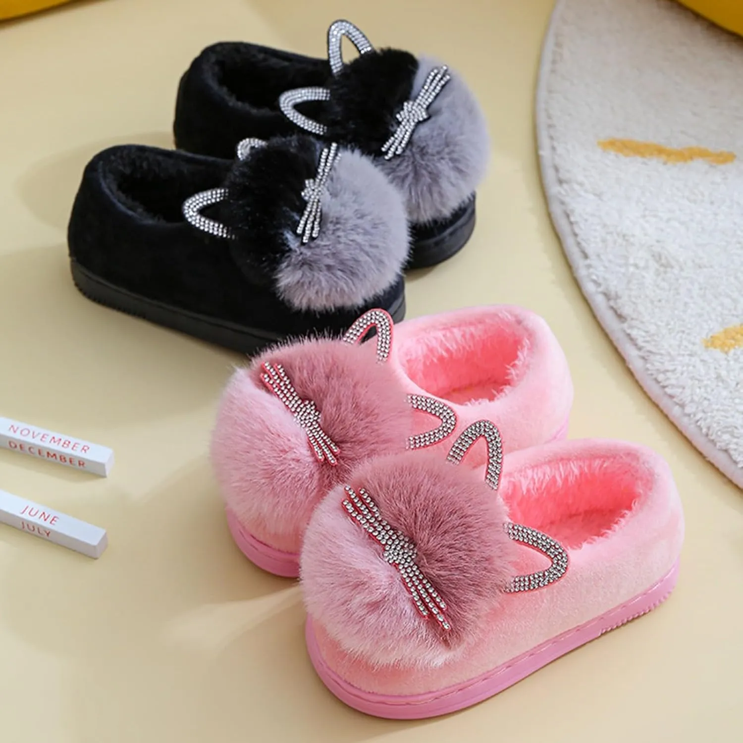 Boy Slippers Size 11 Kids Children's Boys Girls Fashion Shoes Plush Shoes Indoor Warm And Cute Gymnastic Flip Flops