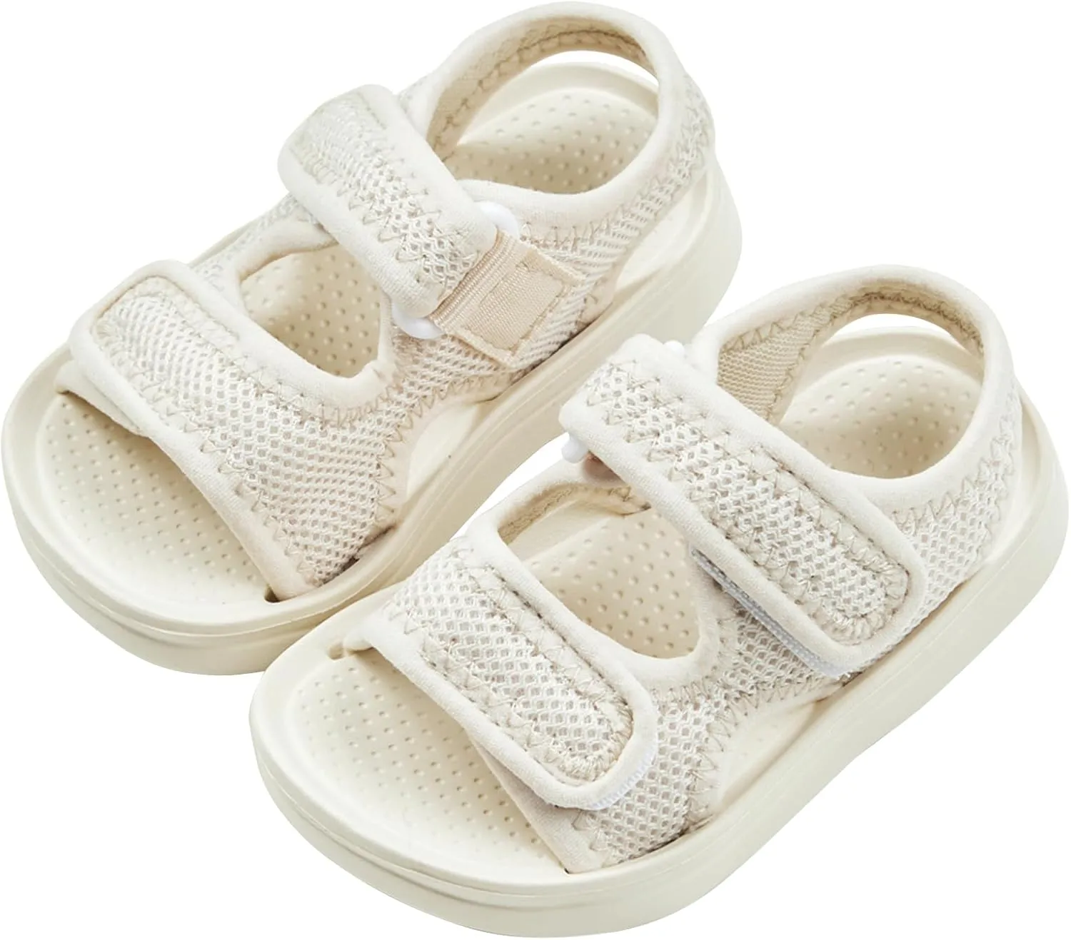 Boys Girls Summer Sandals Double Adjustable Strap Non-Slip Shoes Fashion Open Toe Footwear