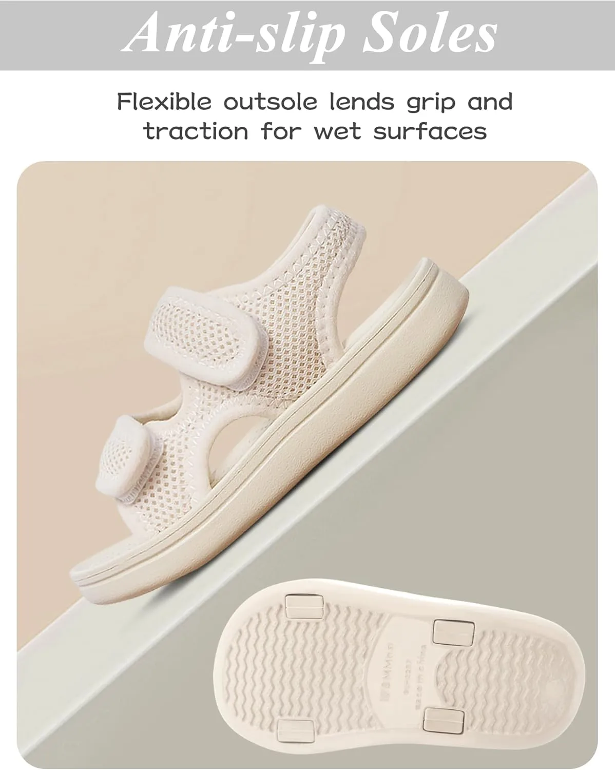 Boys Girls Summer Sandals Double Adjustable Strap Non-Slip Shoes Fashion Open Toe Footwear