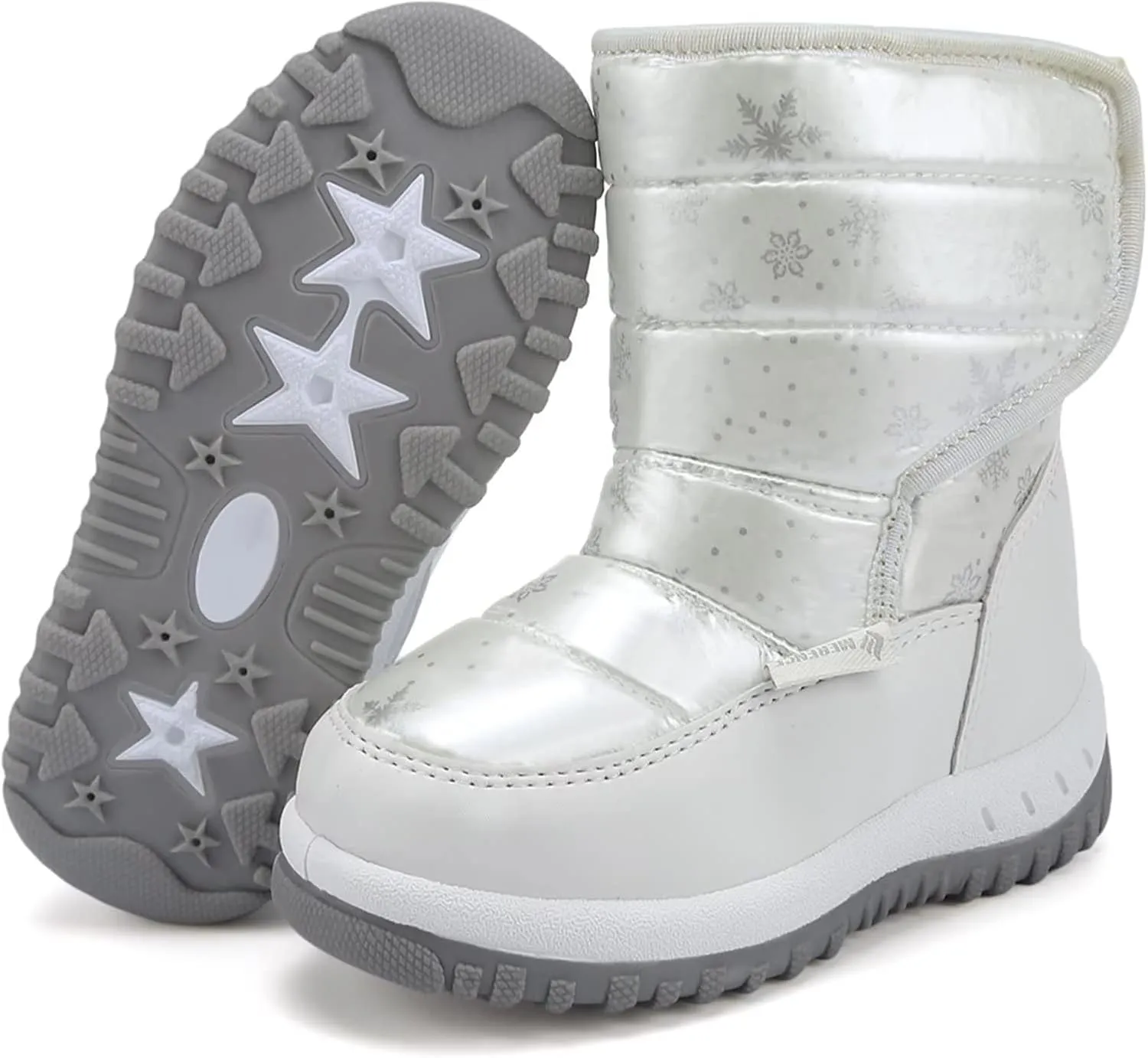 CIOR Winter Snow Boots for Boy and Girl Outdoor Waterproof with Fur Lined(Toddler/Little Kids)