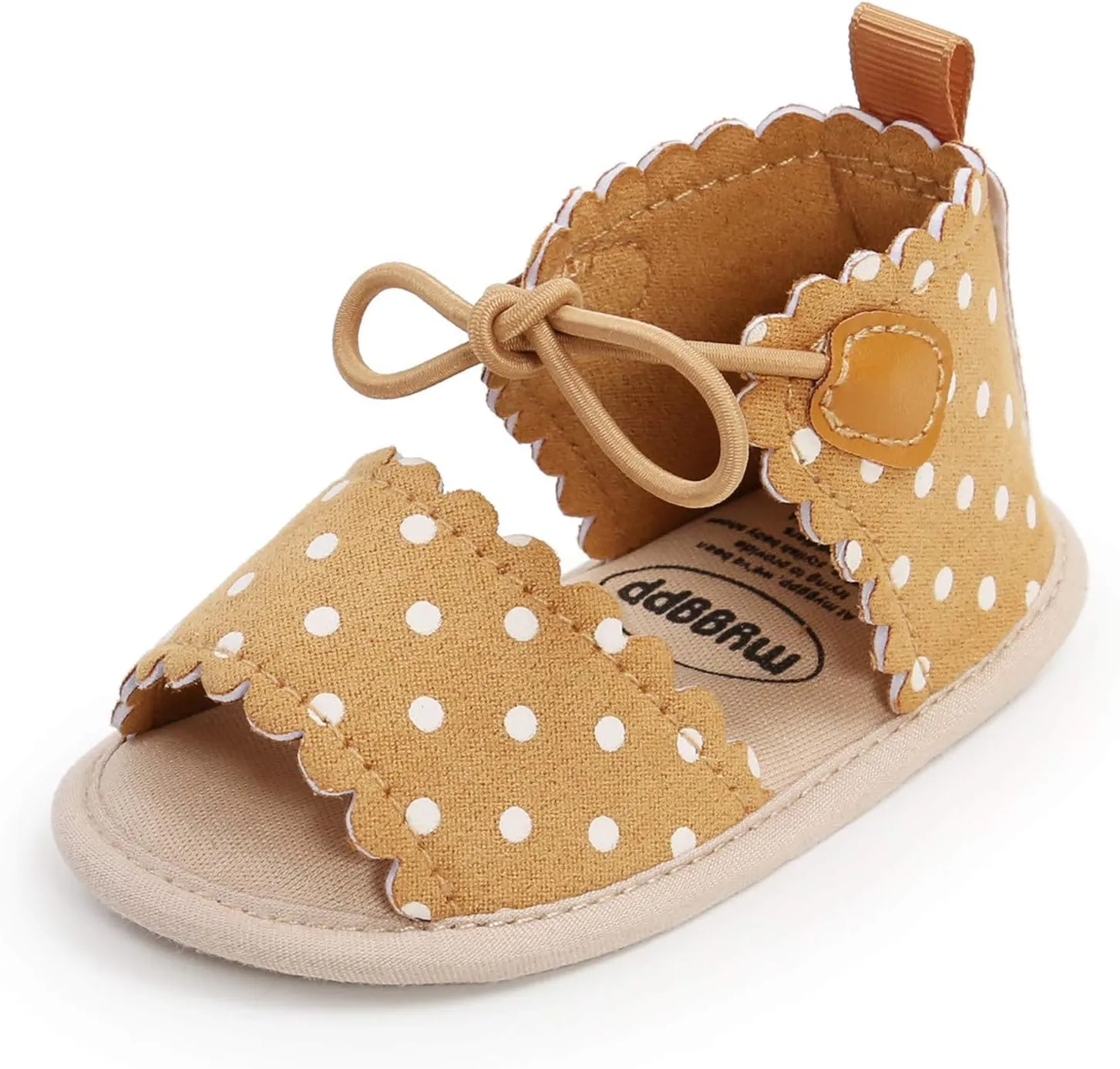 Dots Lace-ups Flat Walking Rubber Sandals Soft Sole Shoes Non-Slip Baby Girls Baby Shoes Little Girls Slides