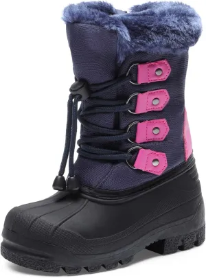 DREAM PAIRS Boys & Girls Waterproof Winter Snow Boots for Little Kid/Big Kid