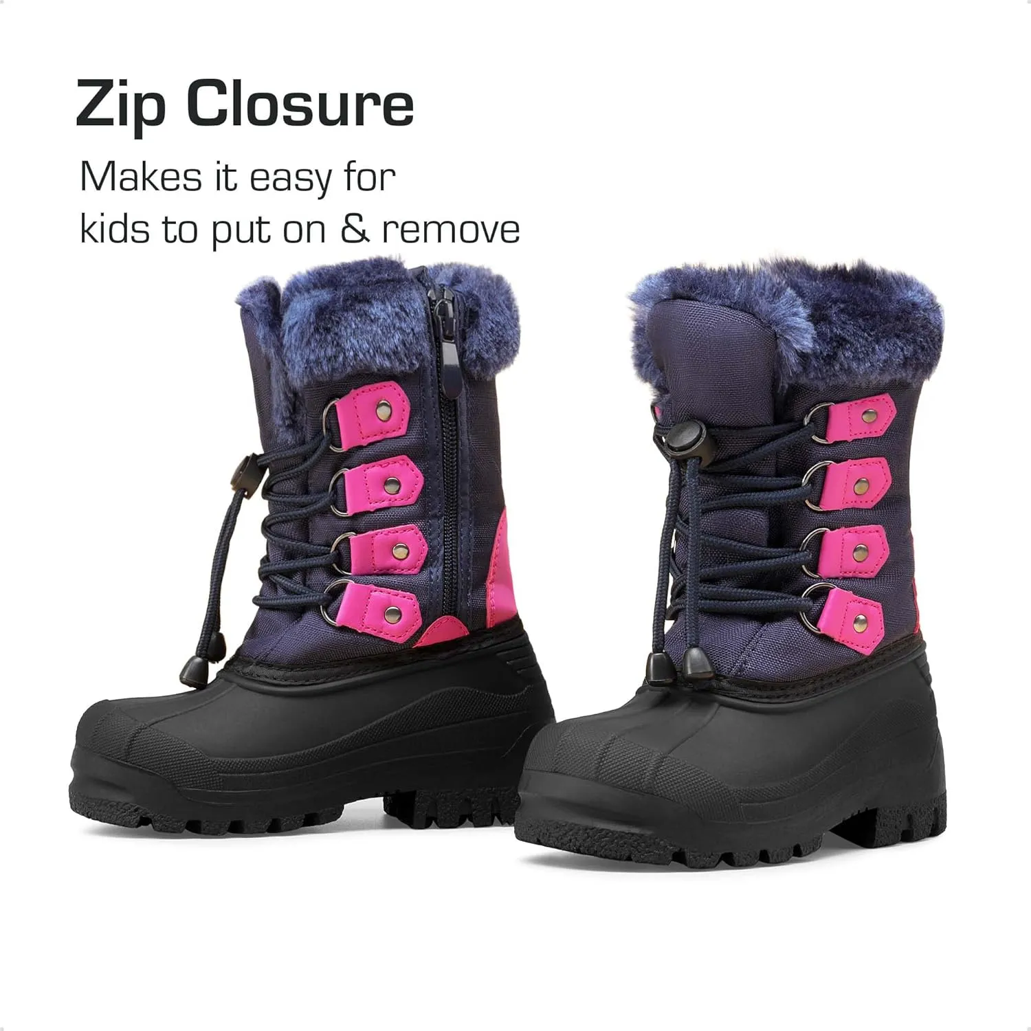 DREAM PAIRS Boys & Girls Waterproof Winter Snow Boots for Little Kid/Big Kid