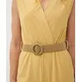 Esqualo Yellow Fancy Crinkle Jumpsuit