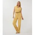 Esqualo Yellow Fancy Crinkle Jumpsuit